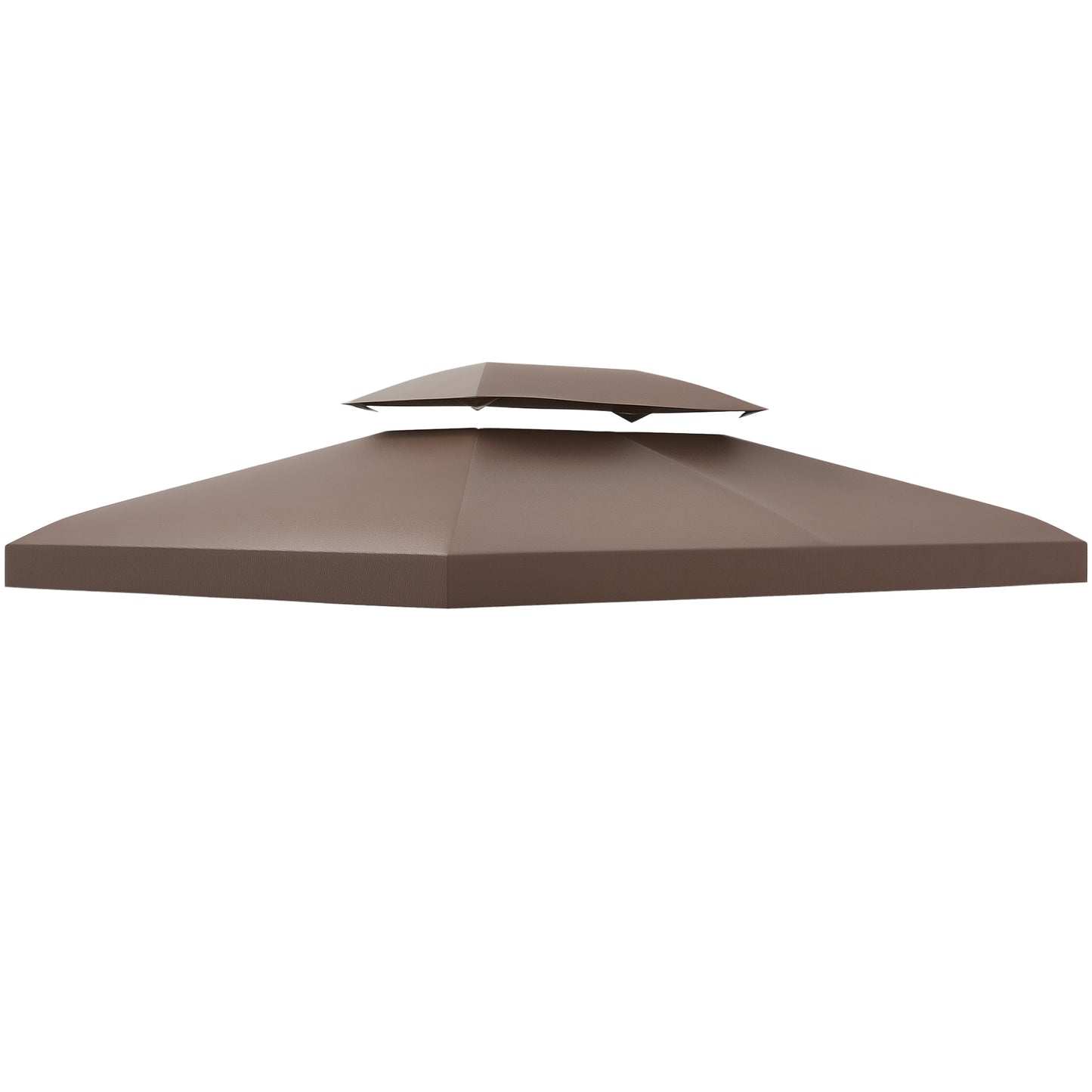 3x4m Gazebo Replacement Roof Canopy 2 Tier Top UV Cover Patio Brown