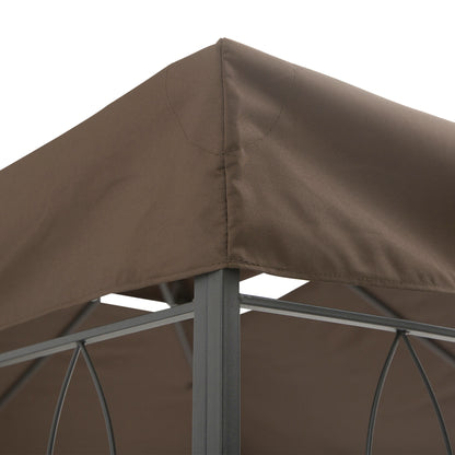 3x4m Gazebo Replacement Roof Canopy 2 Tier Top UV Cover Patio Brown