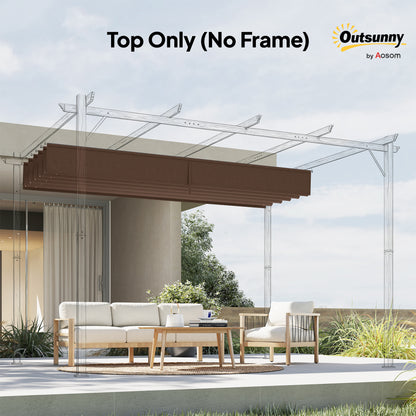 3.5x2.6 m Pergola Cover Replacement for 4x3 m Frame, Brown