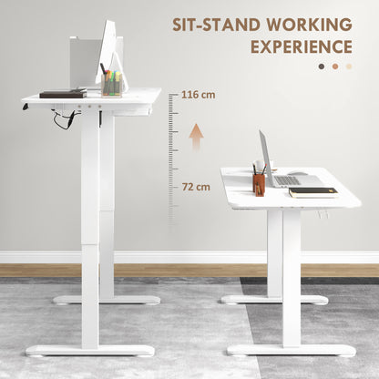 Adjustable Desk, Electric Standing Desk for Home Office, White