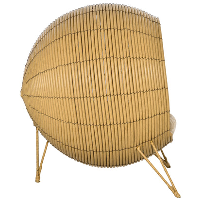 Wicker Cat Bed Elevated Rattan Kitten Basket Cozy Cave w/ Soft Cushion