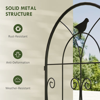 Set of 2 Metal Garden Trellis, Outdoor Trellis Panels, 180 x 50cm