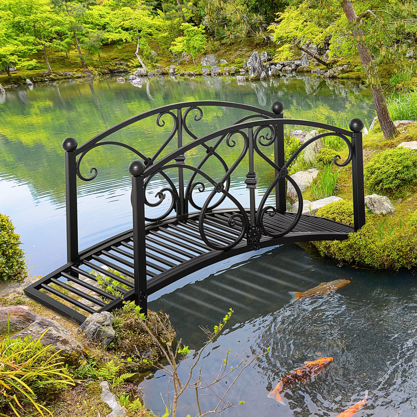 Decorative Garden Bridge Landscaping with Railings for Creek Pond