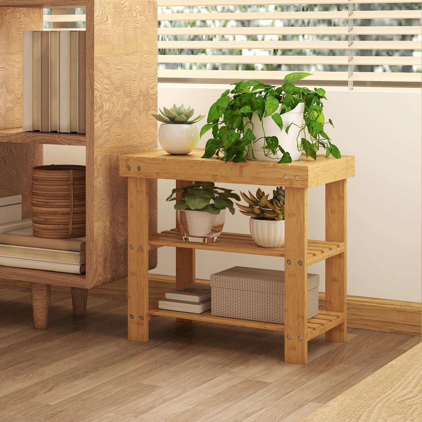 3 Drawer File Cabinet Rolling Filing Cabinet for A4 and Letter Brown