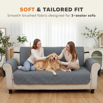 Waterproof Sofa Cover 3 Seater, Soft Couch Cover for Dogs Cats Pets