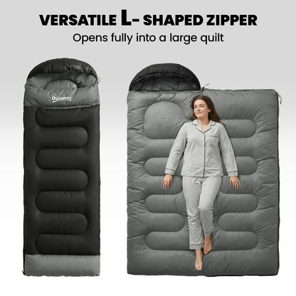 Sleeping Bag for Adults, Lightweight & Compact Sleeping Bag, Black