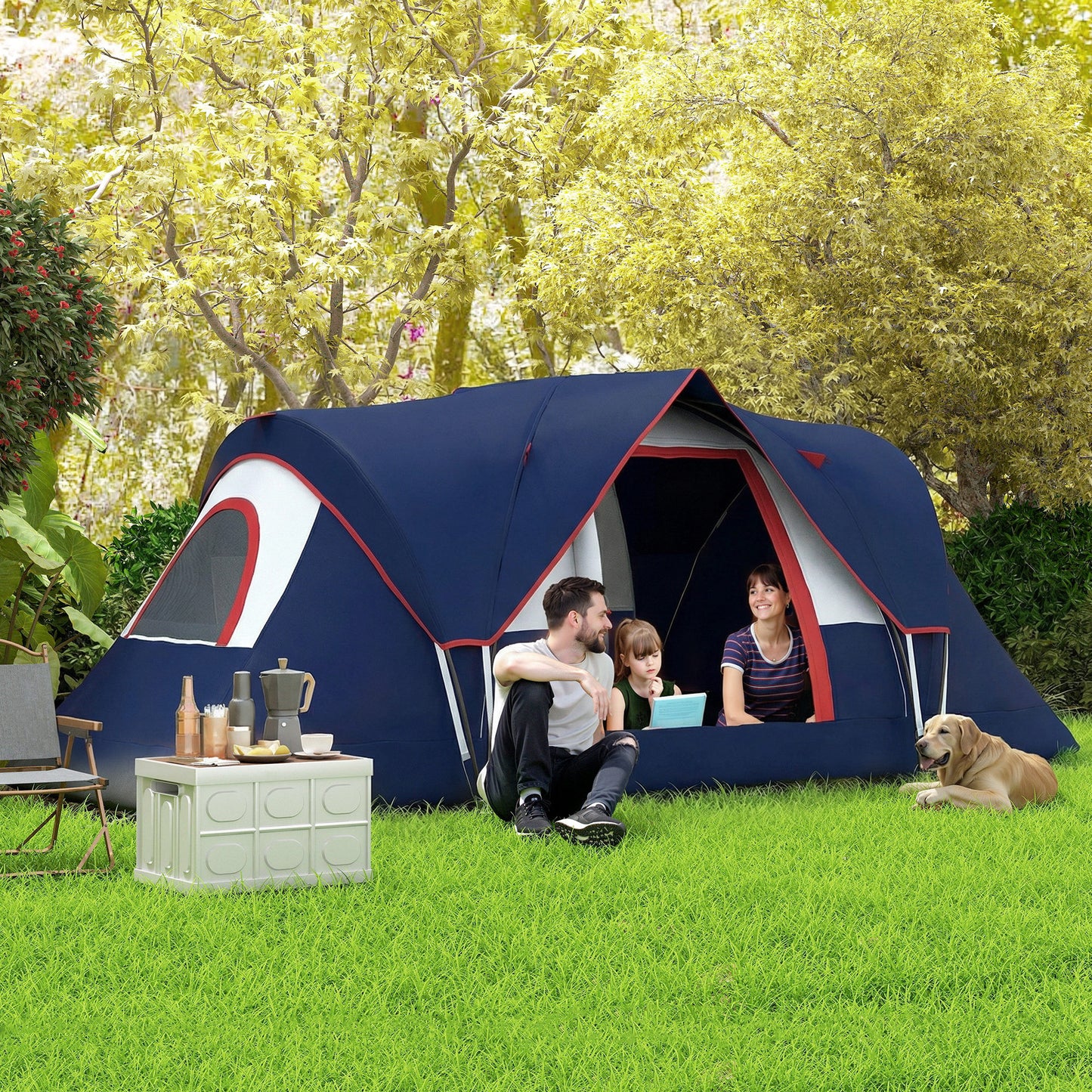 5-6 Man Camping Tent, Water Resistant Hiking Shelter