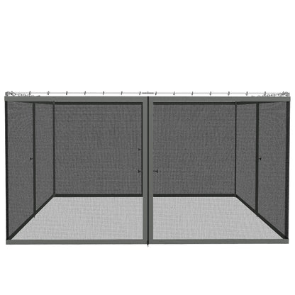352 x 207cm Universal Replacement Gazebo Mesh Netting Screen Walls