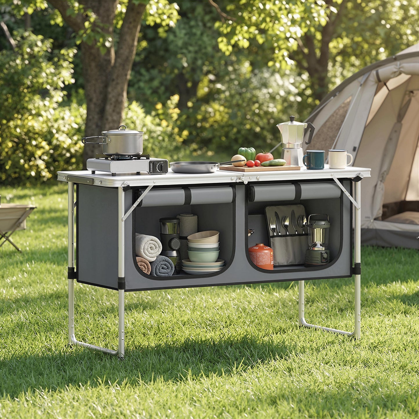Camping Cupboards Folding Portable with Storage