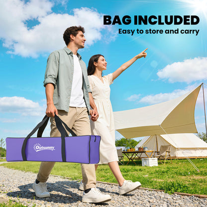 2 Person Camping Tent, Dome Tent with Storage Pocket, Light Purple