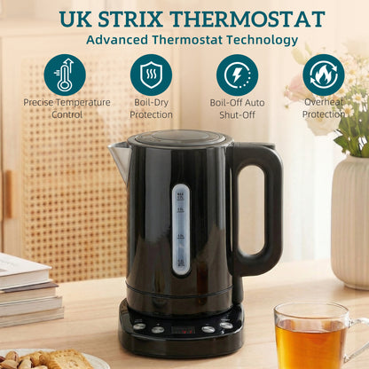 Electric Kettle, 1.7L Fast Boil, 3kW Water Kettle with Strix Thermost