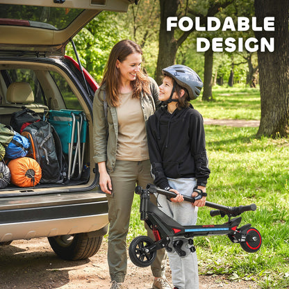 Electric Scooter for Kids, Foldable E Scooter for Age Age 6+ Black