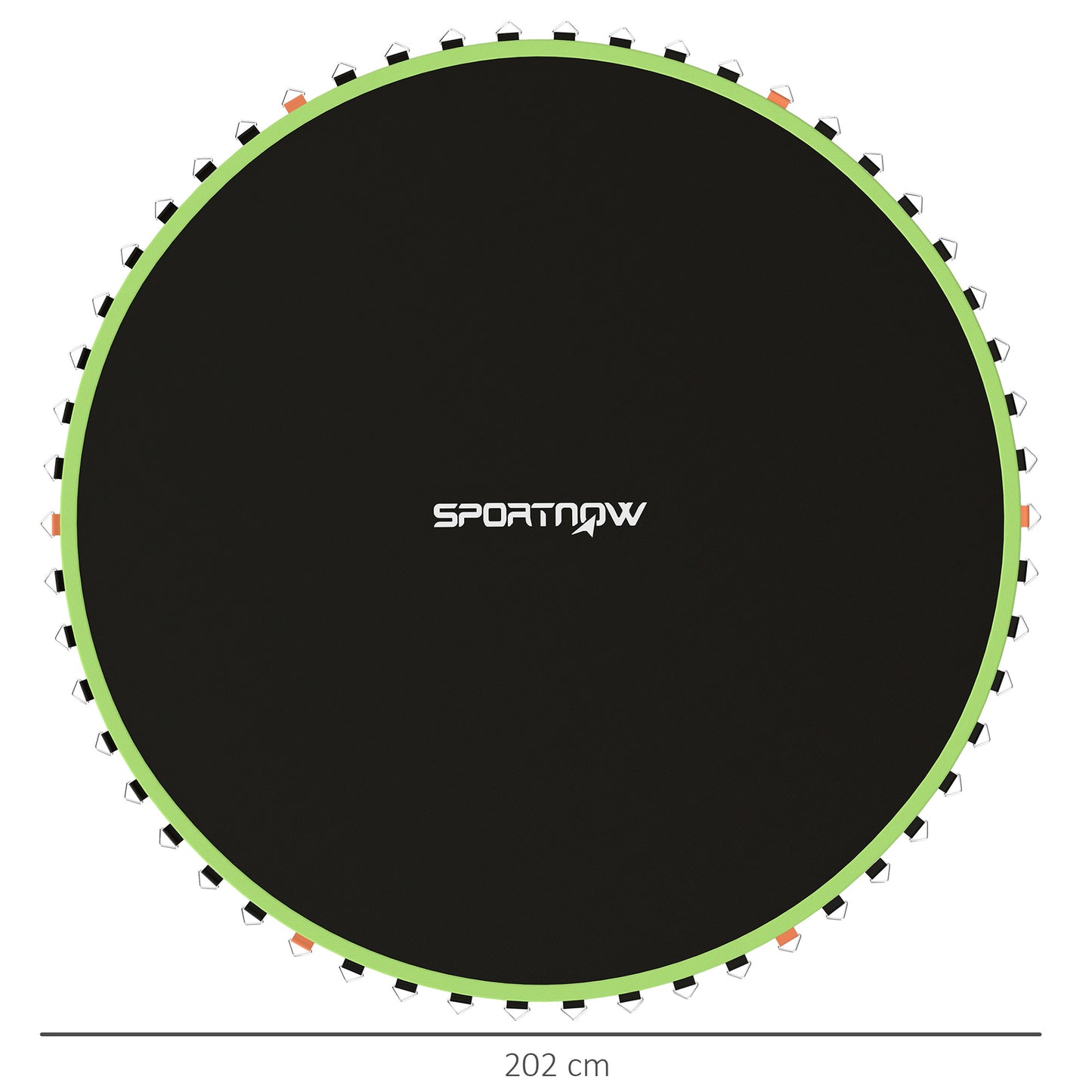 Trampoline Mat with 42 V-Hooks, for 8ft Trampoline, Green