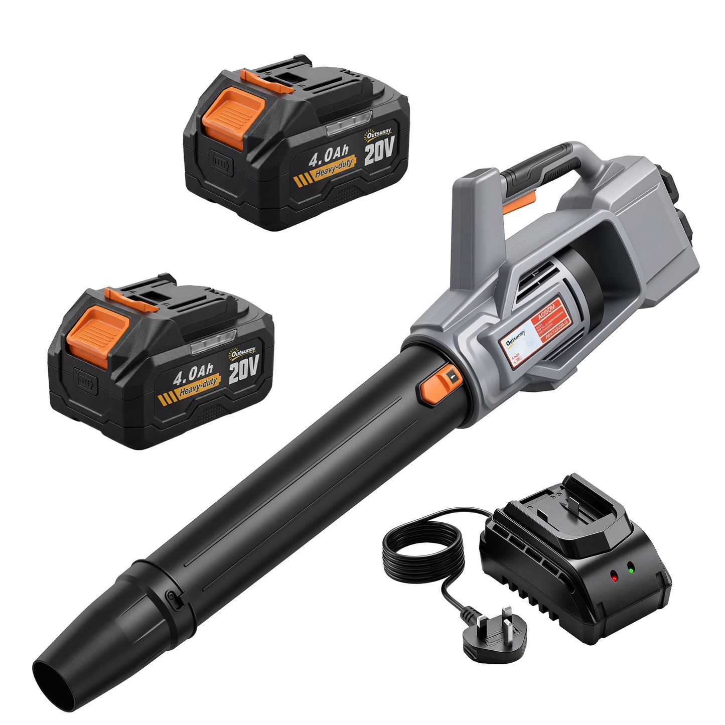 36V Leaf Blower Cordless with 2 x 4000mAh Batteries & Charger