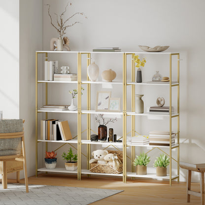 Modern Bedside Table with 2 Drawers and Open Shelves for Bedroom