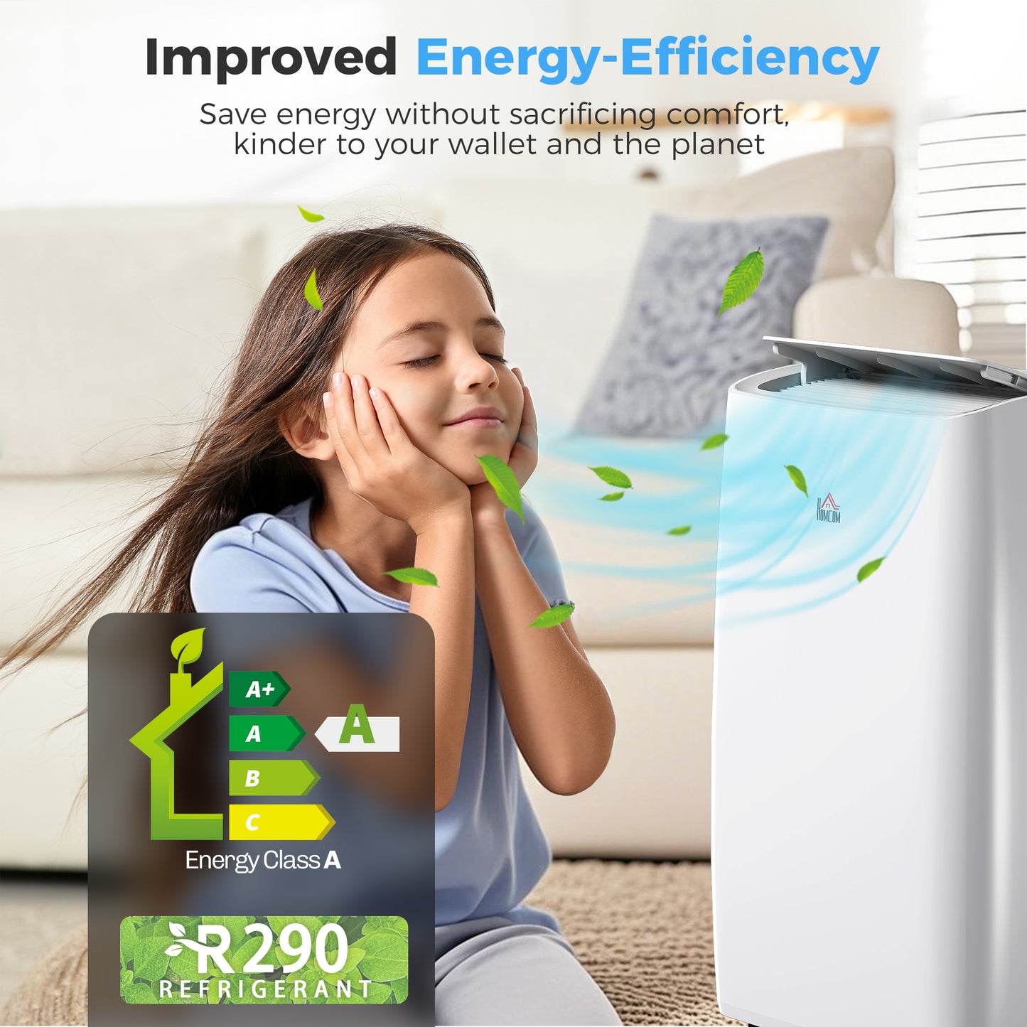 12,000 BTU Portable Air Conditioner Unit with Remote, 24H Timer, 35m²