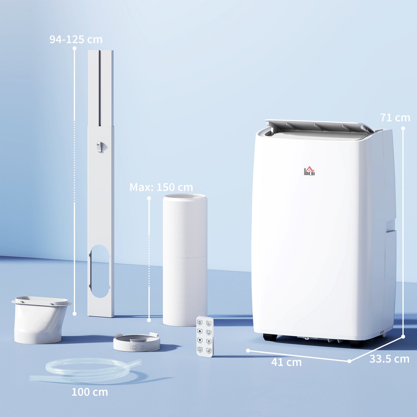 12,000 BTU Portable Air Conditioner Unit with Remote, 24H Timer, 35m²