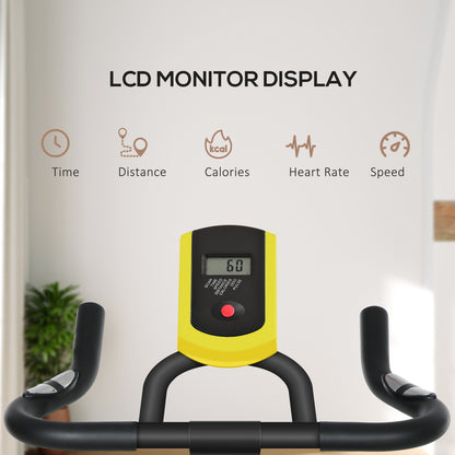 Indoor Exercise Bike Stationary Bike for Home Gym Workout, Yellow