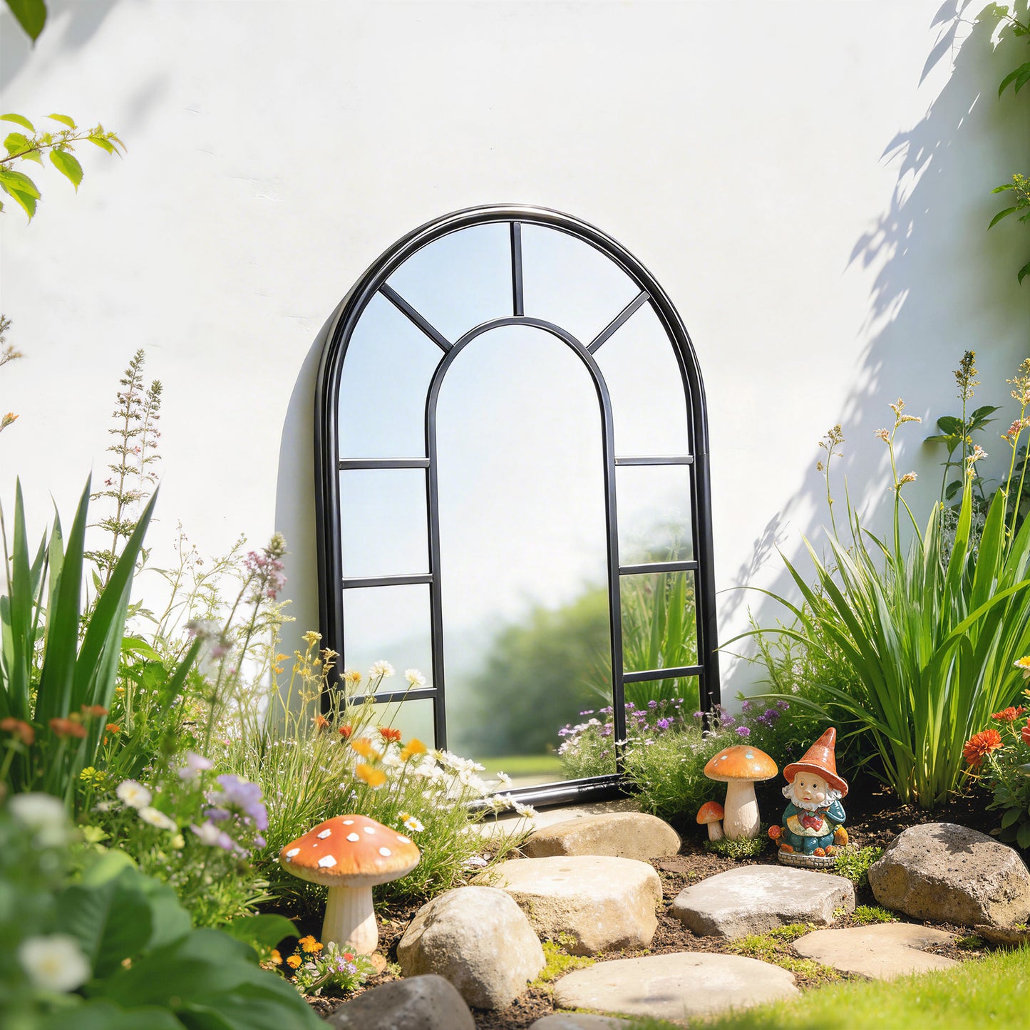 Arched Mirror, Decorative Wall Mirrors, Black