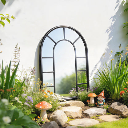 Arched Mirror, Decorative Wall Mirrors, Black