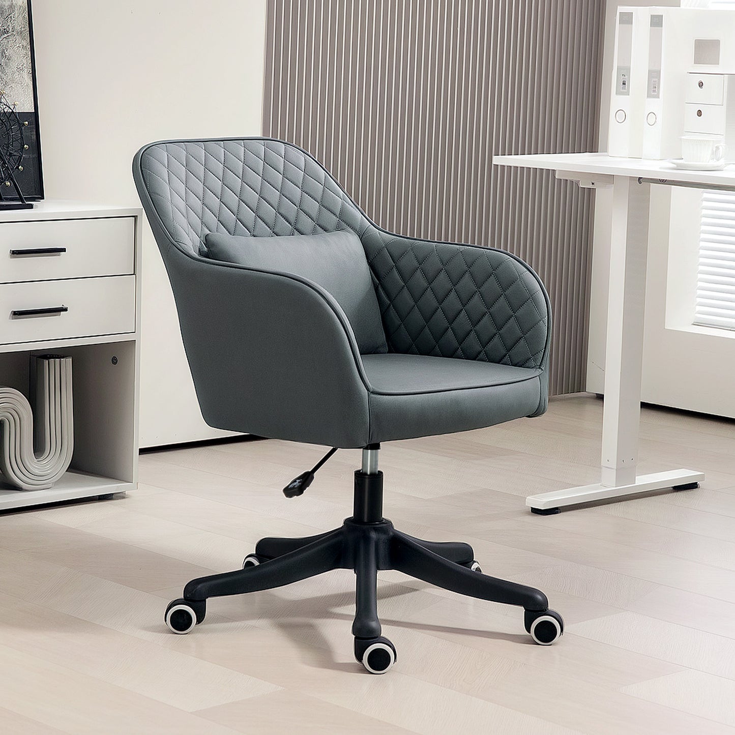 Office Chair with Rechargeable Vibration Massage, Grey