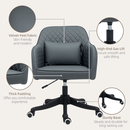 Office Chair with Rechargeable Vibration Massage, Grey