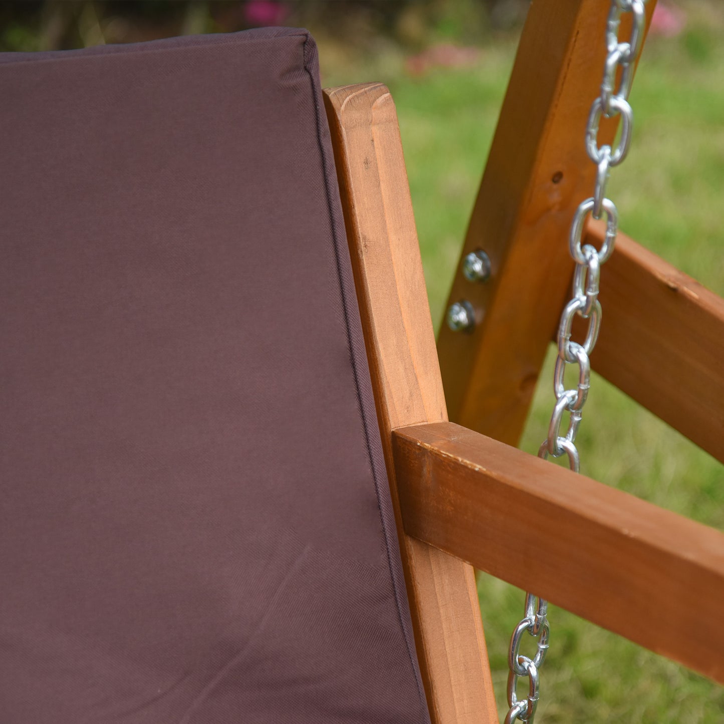 3 Seater Outdoor Garden Swing Chair W/ Canopy Removable Cushion Patio