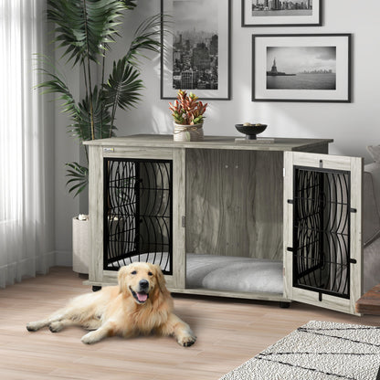 Dog Crate Furniture, 44.5" End Table for Extra Large Dogs w/ Cushion