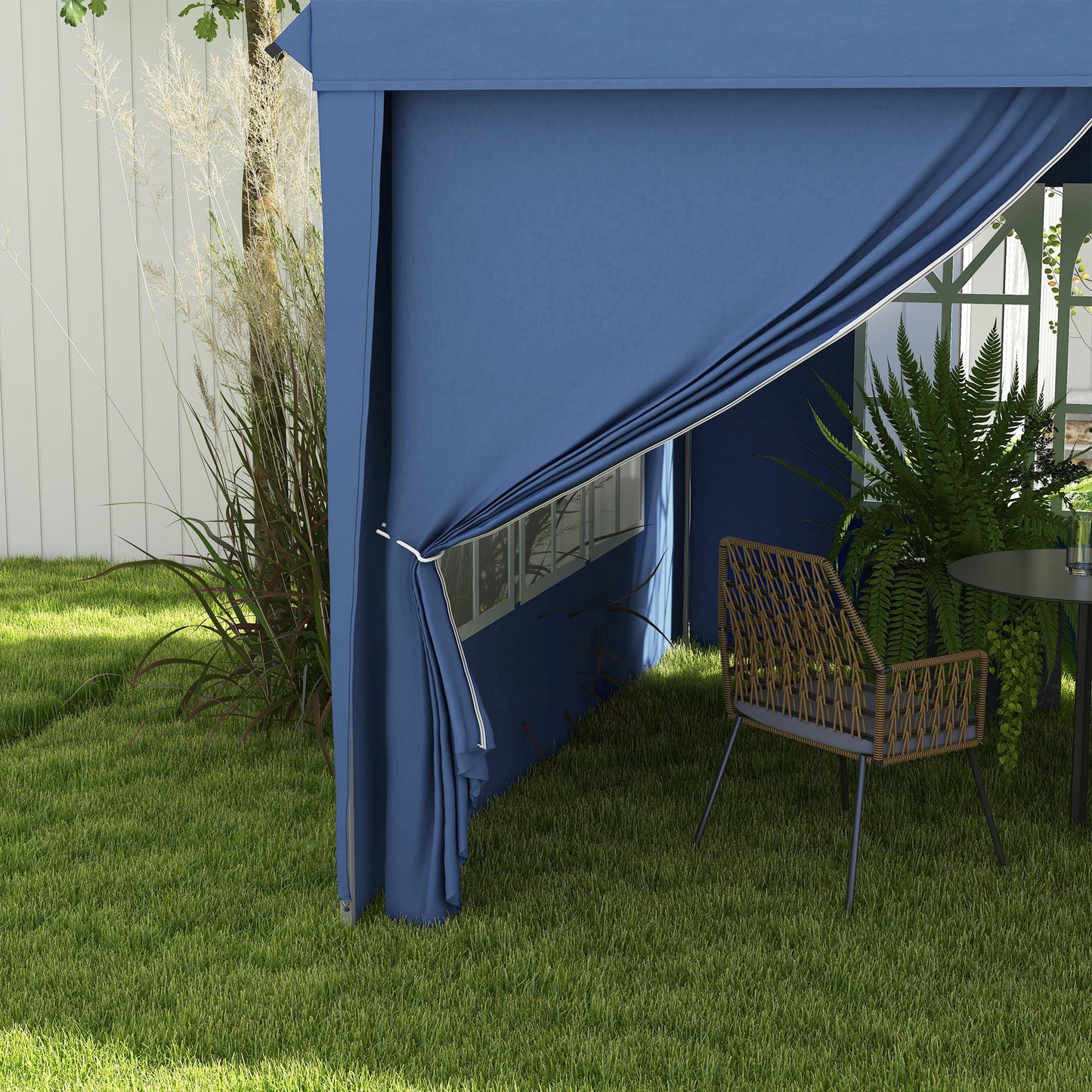 3x6m Pop Up Gazebo Party Tent Canopy Marquee with Storage Bag Blue