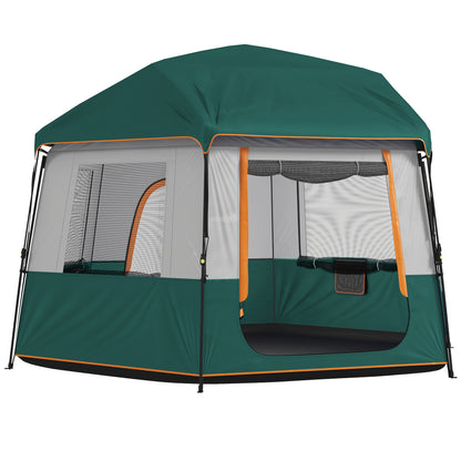 Camping Tent 3000mm Waterproof 4-6  Person Green