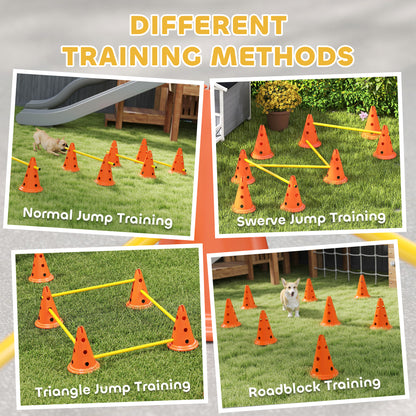 Dog Agility Equipment Set, Four-Piece Adjustable Height Jumping