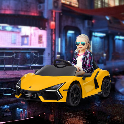 Lamborghini Revuelto Licensed Ride on Car w/ Suspension Yellow