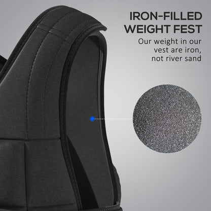 10KGS Adjustable Weight Vest Running Gym Training Weight Loss, Black