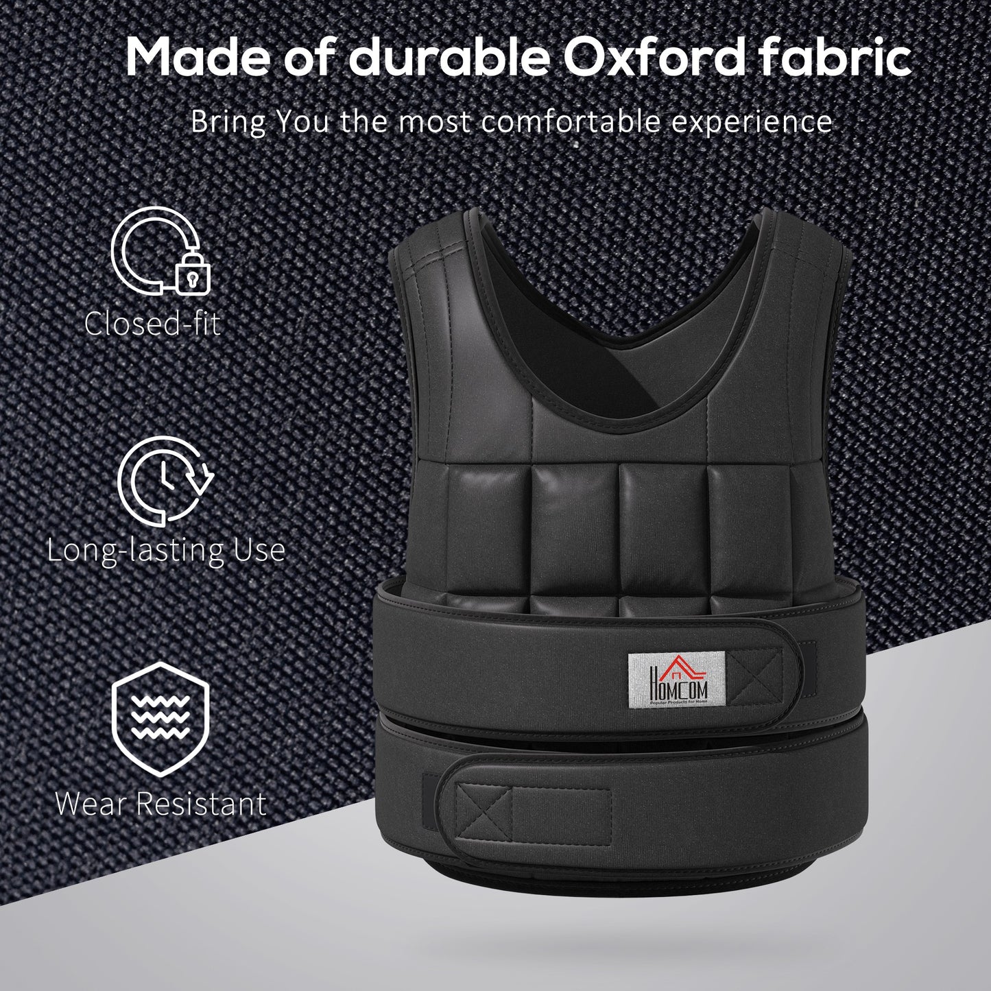 10KGS Adjustable Weight Vest Running Gym Training Weight Loss, Black