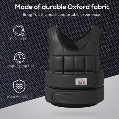 10KGS Adjustable Weight Vest Running Gym Training Weight Loss, Black