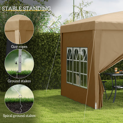 3x3(m) Pop Up Gazebo Party Tent Canopy Marquee with Storage Bag