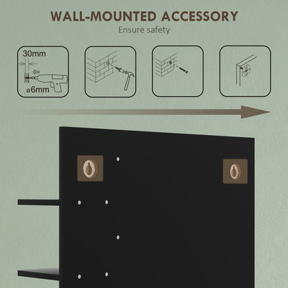 Bathroom Mirror Wall Mount Vanity Mirror with 4 Storage Shelves, Black