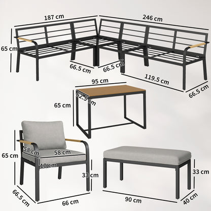 7 Seater Garden Furniture Set, Outdoor Furniture Conversation Sets
