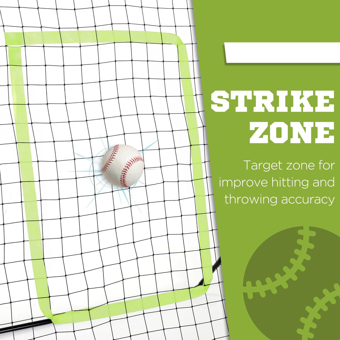 Rebounder Net Kids Adults Baseball Softball Training Aid Goal Play