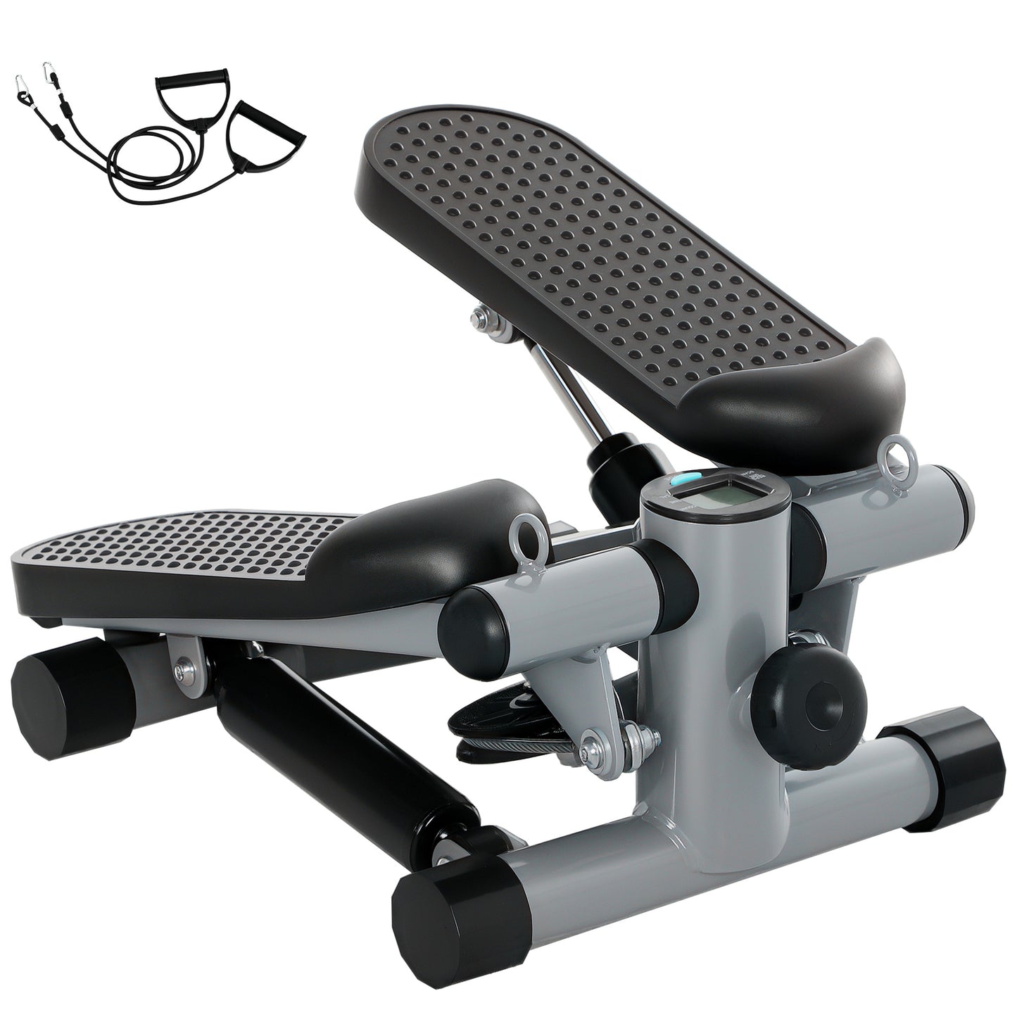 Mini Stepper, Compact Step Machine Exerciser with Resistance Bands