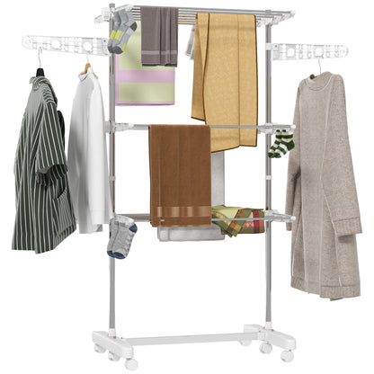 3 Layer Folding Cloth Hanger Stand Towel Hanging Dryer Rack Holding Airer