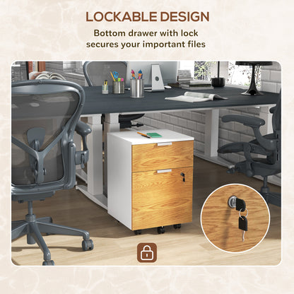 2 Drawer Filing Cabinet with Adjustable Hanging Bars for A4 and Letter