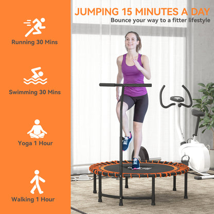 Trampoline Outdoor Bouncer Jumper Adjustable Handle, Orange