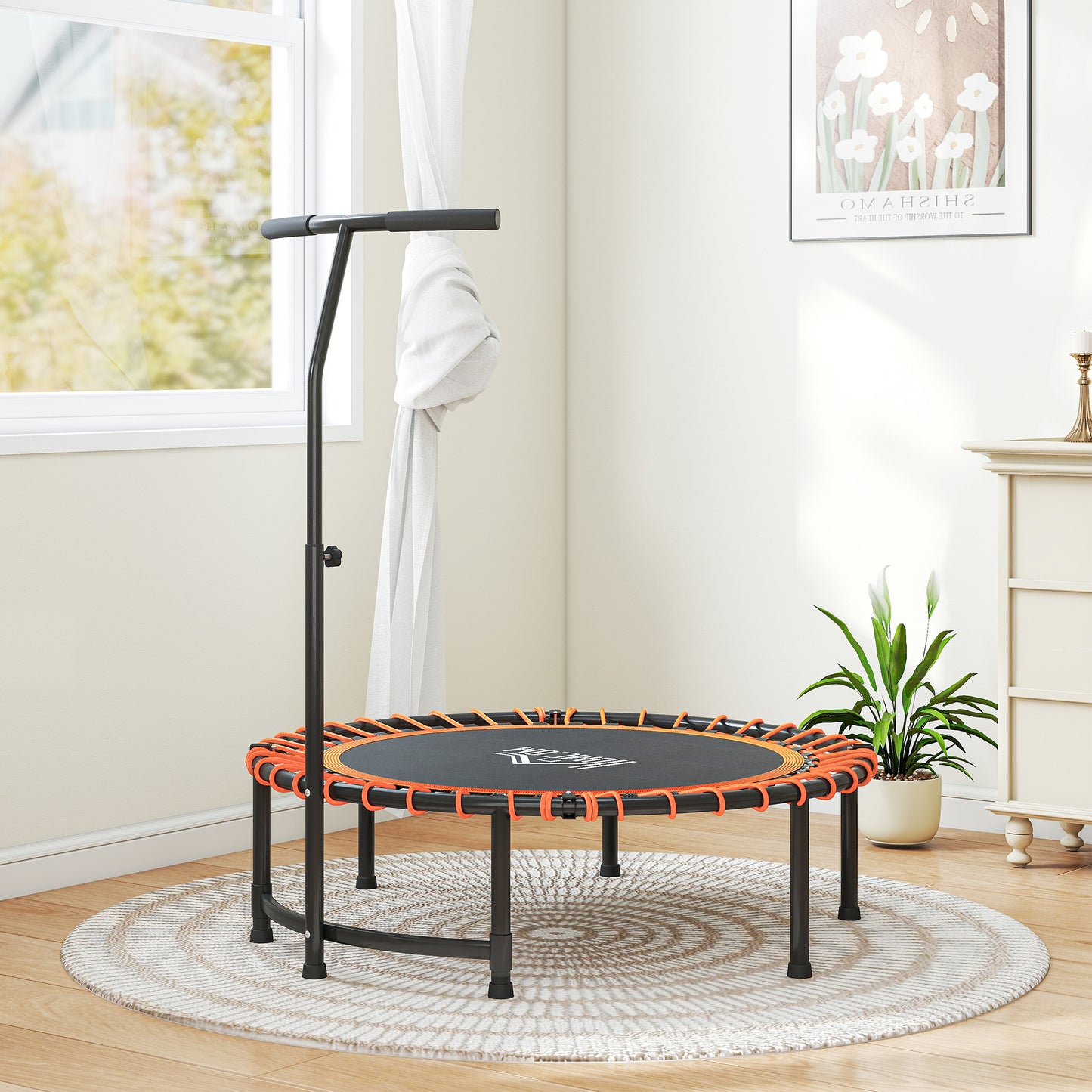 Trampoline Outdoor Bouncer Jumper Adjustable Handle, Orange