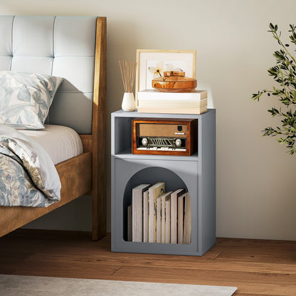 Bedside Table, Modern Bedside Cabinet for Bedroom, Grey