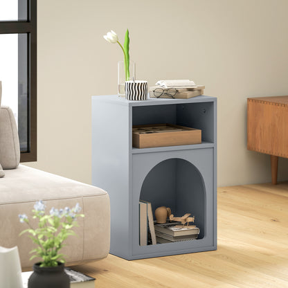 Bedside Table, Modern Bedside Cabinet for Bedroom, Grey