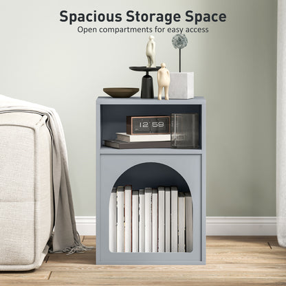 Bedside Table, Modern Bedside Cabinet for Bedroom, Grey