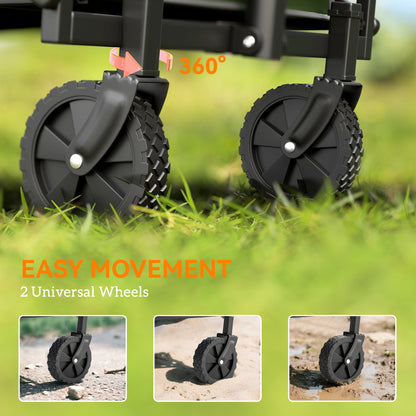 41L Festival Trolley, 60kg Heavy Duty Folding Trolley Cart, Green