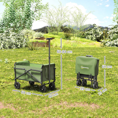 41L Festival Trolley, 60kg Heavy Duty Folding Trolley Cart, Green