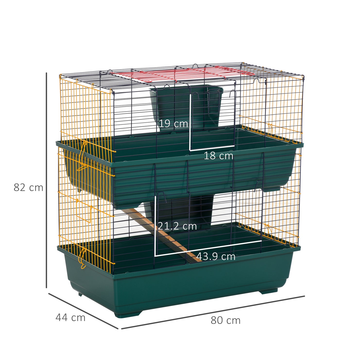 Small Animal Cage Habitat w/ Accessories 2-Story Large Pet Play House